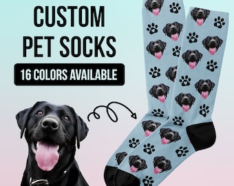 Personalized Dog Socks Custom Pet Socks, Customized Dog Socks, Dog Face Socks, Dog Picture Socks, Custom Dog Socks, Dog Lover Gift