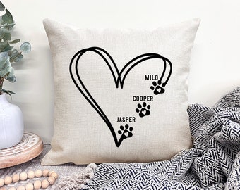 Pet Name Pillow, Personalized Pet Pillow, Personalized Dog Gift For Owners, Dog Mom Pillow, Personalized Dog Mom Gifts, Pillow With Pet