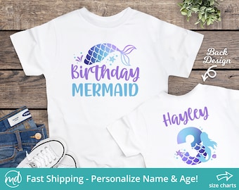 Mermaid 3rd Birthday Shirt, Birthday Mermaid Shirt, Toddler Mermaid Birthday Outfit, Three Year Old Girl Birthday Shirt For Toddler Girl