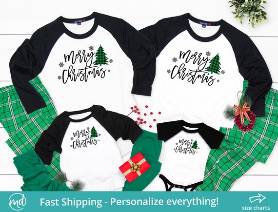 Green Buffalo Plaid Merry Christmas Family Pajamas, Green Plaid Christmas Pajamas  Family Sets Long Sleeve, Family Christmas Pjs Matching Set -  Canada