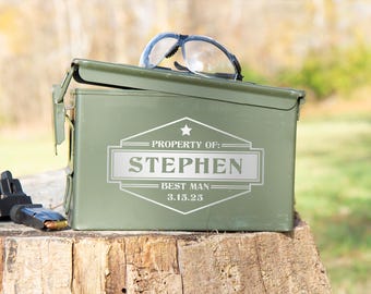 Personalized Best Man Gift, Custom Ammo Can, Ammo Box Engraved Gifts, Groomsmen Gifts, Best Man Proposal Box, Wedding Party Gifts