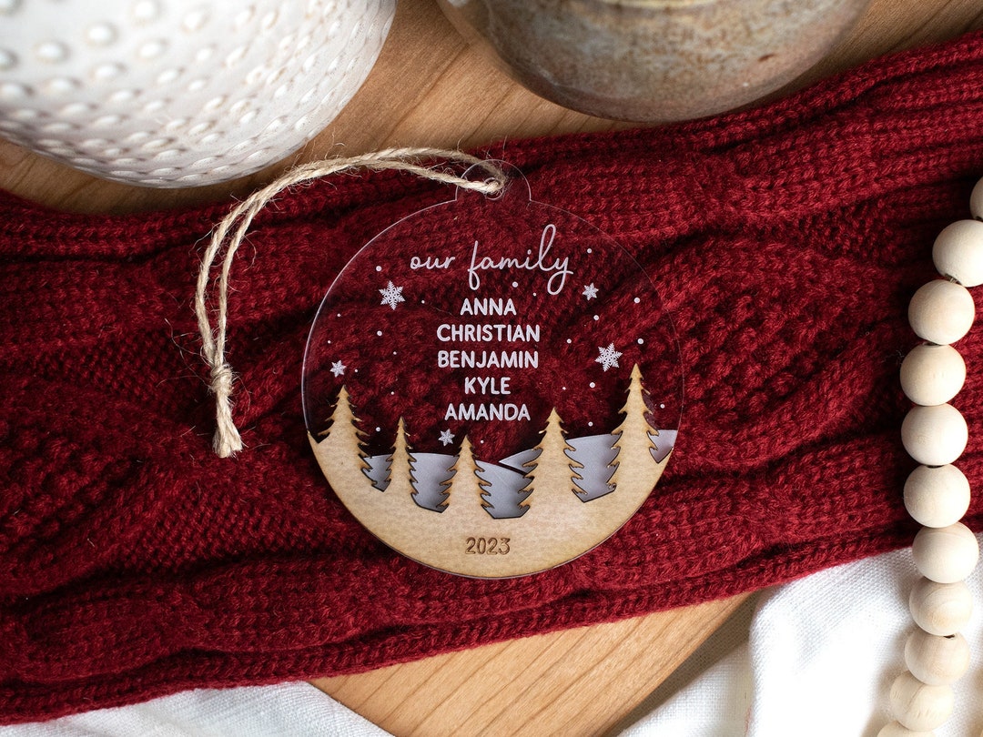 Personalized Family Christmas Ornament 2024, Family Ornament With Names ...