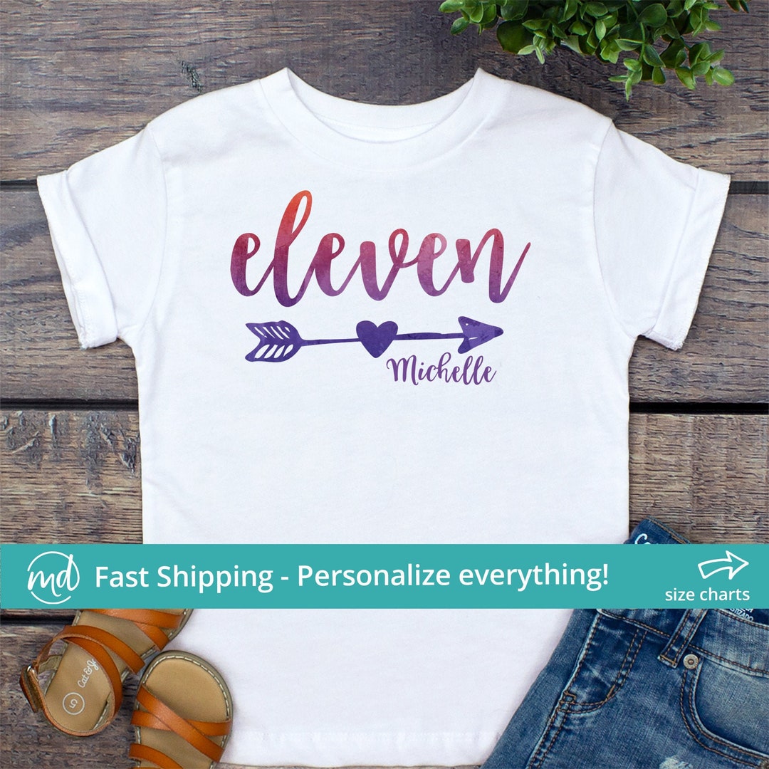 11th Birthday Shirt Gift Age 11 Year Old Boy Girl Tshirt Tee