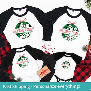 Personalized Christmas Pajamas Family Christmas Pjs, Matching Christmas Pajamas, Personalized Family Christmas Pajamas Buffalo Plaid
