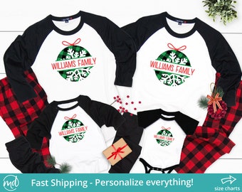 Personalized Christmas Pajamas Family Christmas Pjs, Matching Christmas Pajamas, Personalized Family Christmas Pajamas Buffalo Plaid