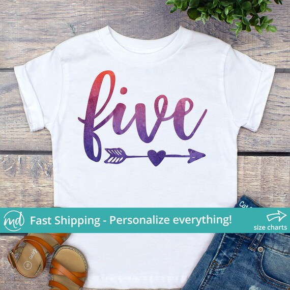 5th birthday girl shirt