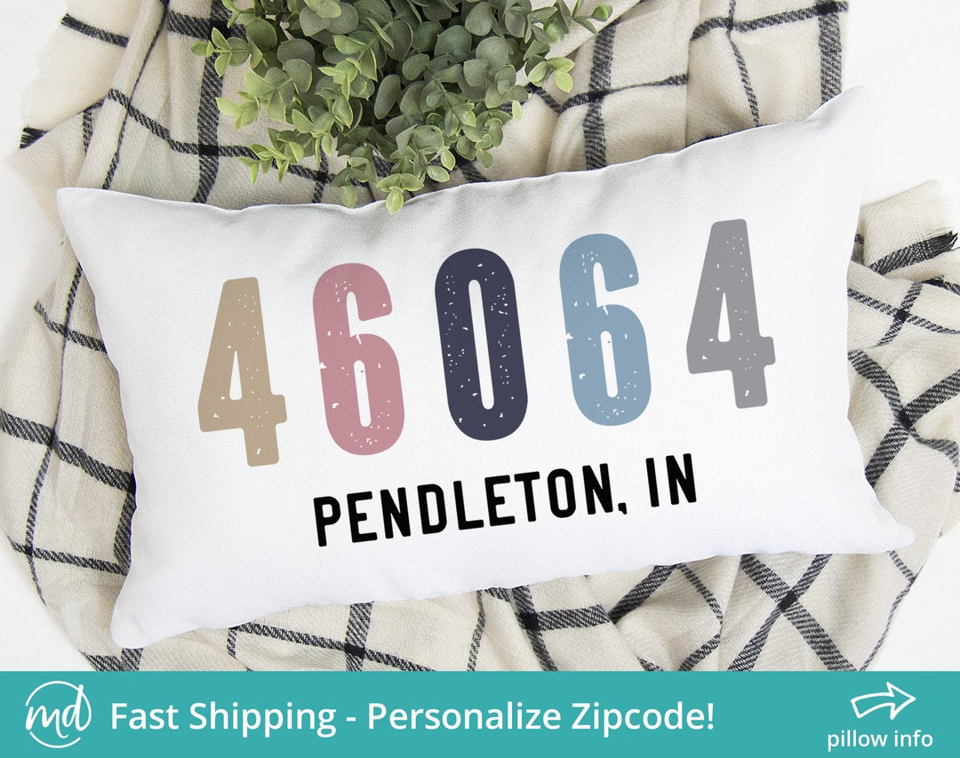 Zip Code Pillow, Housewarming Gift Pillow, Personalized Pillow Zip Code