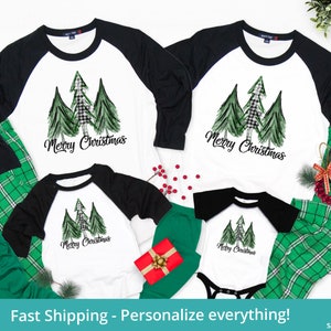 Family Christmas Pajamas With Tree, Merry Christmas Family Shirt, Matching Family Christmas Shirts For The Family, Christmas Tree Pajamas