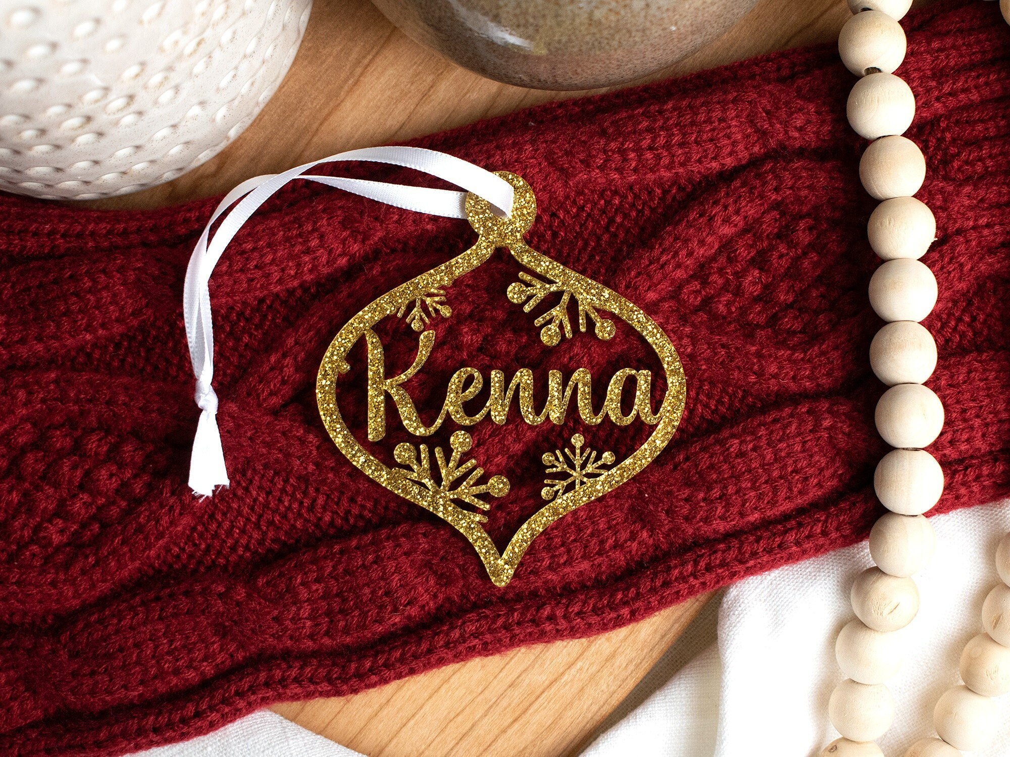 Custom Name Ornament, Personalized Christmas Ornaments for Girls, Stocking Stuffers for Girls, Family Ornaments, Personalized Christmas Gift