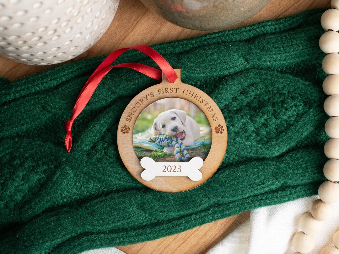 Puppy First Christmas Ornament, Dog First Christmas Ornament, Family