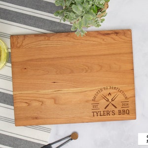 Grill Master Cutting Board, BBQ Grill Gift For Dad, Custom Fathers Day Gift, Grill Gifts For Men, Personalized Grill Cutting Board Custom
