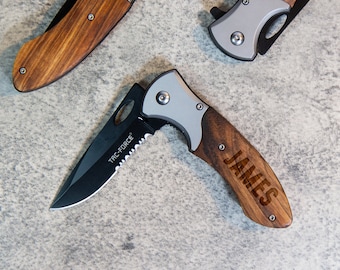 Custom Pocket Knife with Clip, Folding Pocket Knives, Groomsmen Gift Personalized Pocket Knife, Engraved Pocket Knife for Boyfriend Gift