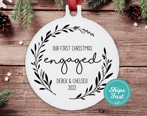 When Is Christmas In Australia 2022 First Christmas Engaged Ornament 2022 Engagement Christmas | Etsy Australia