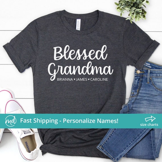 Blessed Grandma Shirt With Grandkids 