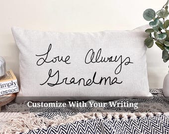 Handwriting Pillow Cover, Handwritten Memorial Gift, Keepsake For Loss Of Parent, In Memory Of Pillow, Custom Memorial Pillow, Memory Gift