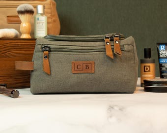 Mens Toiletry Travel Bag, Custom Dopp Kit Bag, Travel Gifts, Military Gifts, Personalized Gift for Marine, USMC, Army, Air Force