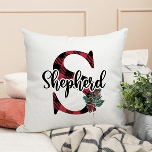 Personalized Christmas Pillow, Custom Christmas Decor, Family Name Pillow Cover, Personalized Family Christmas Pillow, Holiday Pillow Custom