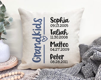 Grandma Mothers Day Gift, Grandma Pillow, Grandma Gift Custom Pillow Cover, Nana Gifts, Grandma Gifts From Grandkids, Grandparent Gifts