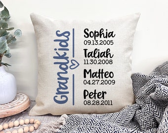 Grandma Mother's Day Gift For Grandma Gift Personalized, Gifts For Grandma From Grandkids Name Pillow, Grandma Pillow, Grandparent Gifts 1