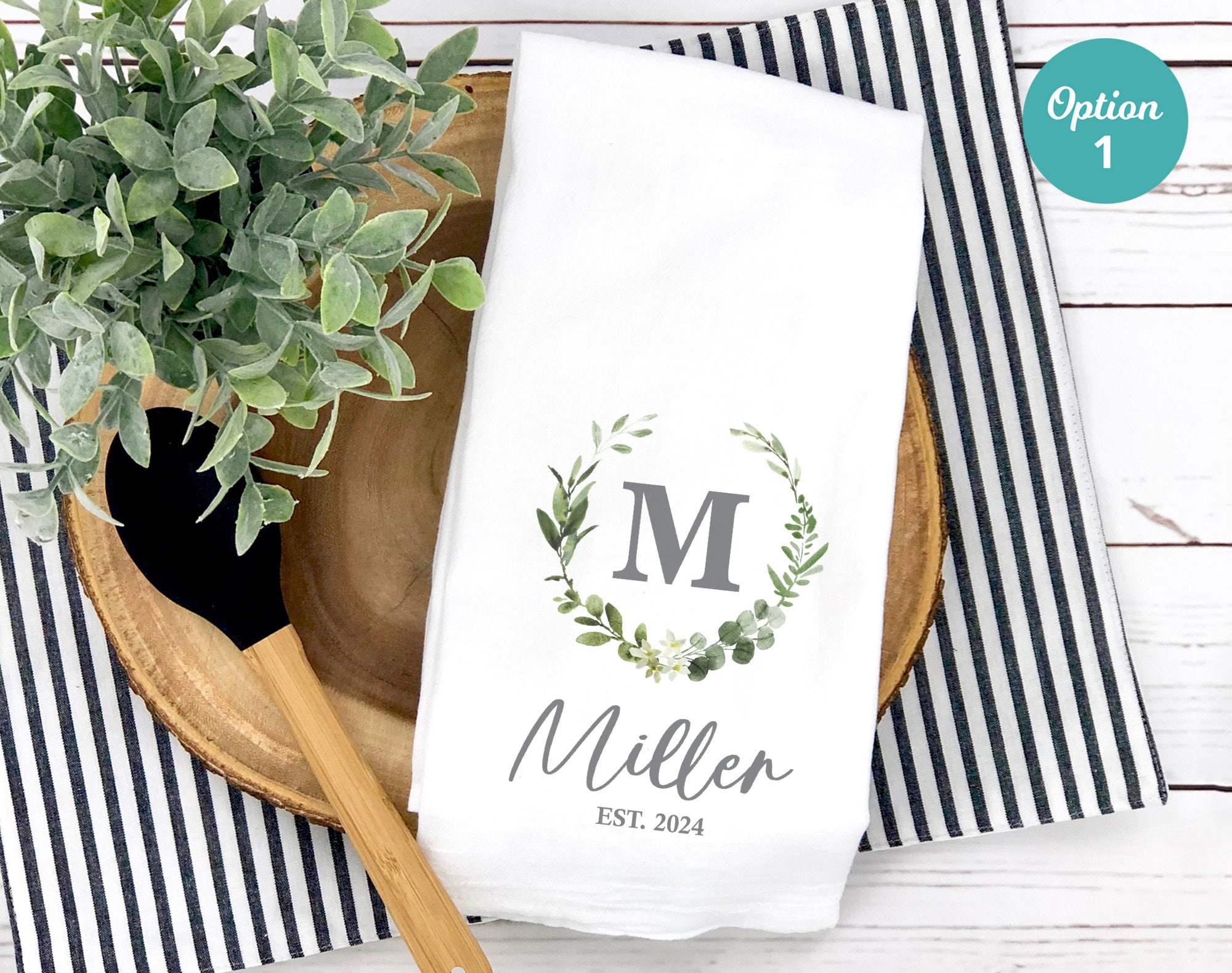 Monogram tea towels deals