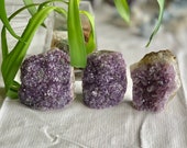 Set of 3 Uruguay Amethyst Druze With Cut Base
