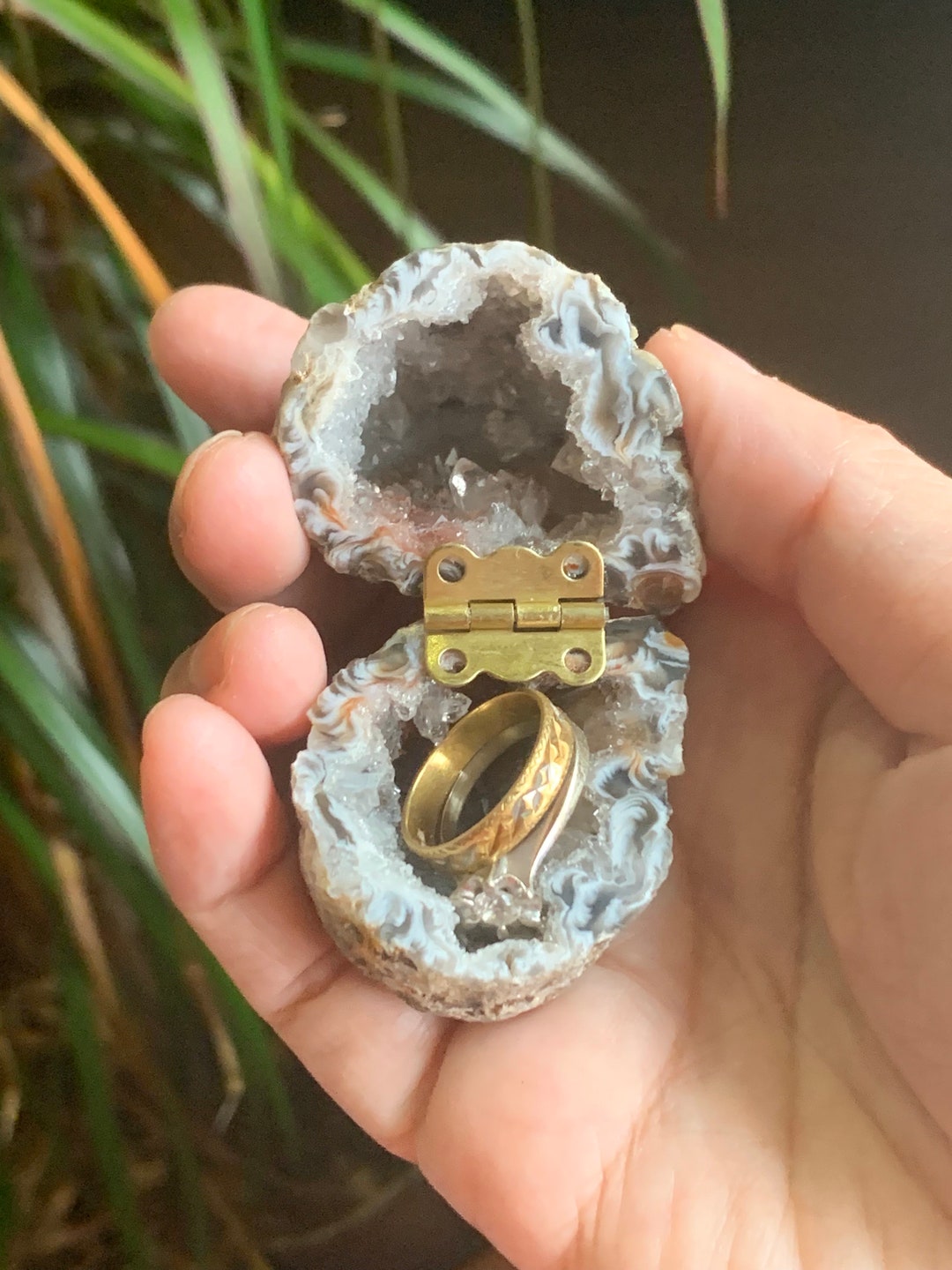 Collection Piece Geode Jewelry Box/geode Ring Box/ Wedding Ring Box