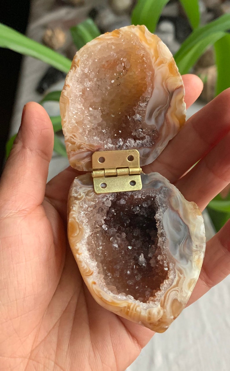 Geode Jewelry boxPolished Geode Ring Box Wedding Ring Box Engagement Ring Box Crystal jewelry box