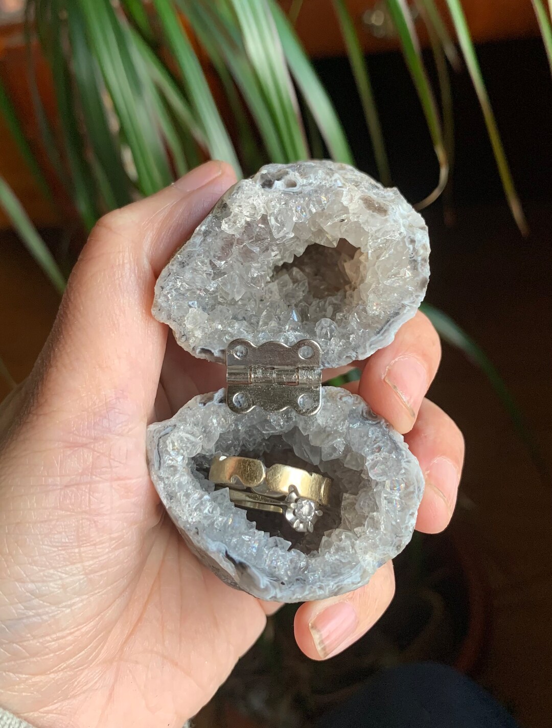 Raw Geode Jewelry Box/geode Ring Box/ Wedding Ring Box/ Etsy