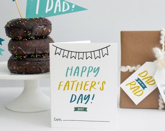 Printable Father's Day Card, All About My Dad, Father's Day Decor, Gift for Dad from kids, from daughter, from son, father's day crafts