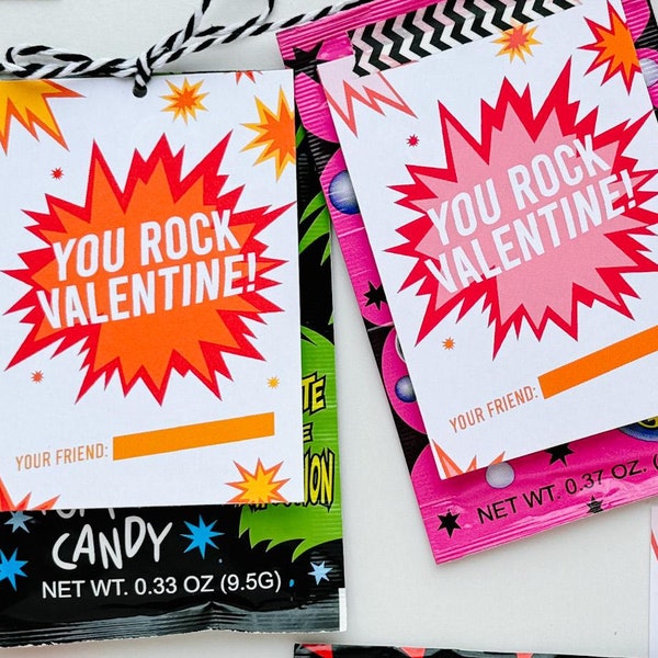 You Rock Valentine - Etsy
