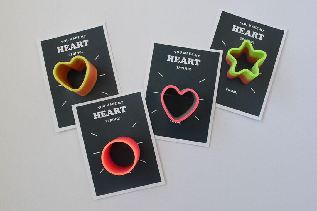 Printable Slinky Valentine for School Class Valentine for - Etsy Canada
