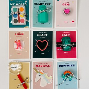 Printable school valentine cards, candy free, non-candy Valentines for kids, for school, for class, preschool valentines tags image 2