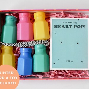 Bubble Valentine for classmates, Valentines for Kids, Valentines for School, Preschool Valentines, Candy free Non-Candy