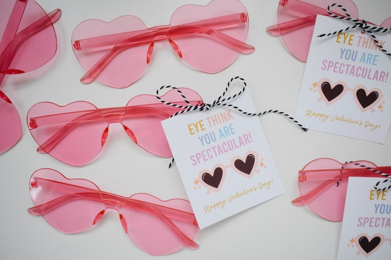 Printable Sunglasses valentine tag, you are spectacular, Valentines for kids, for school, for class, for girls, valentine gift favor, image 1