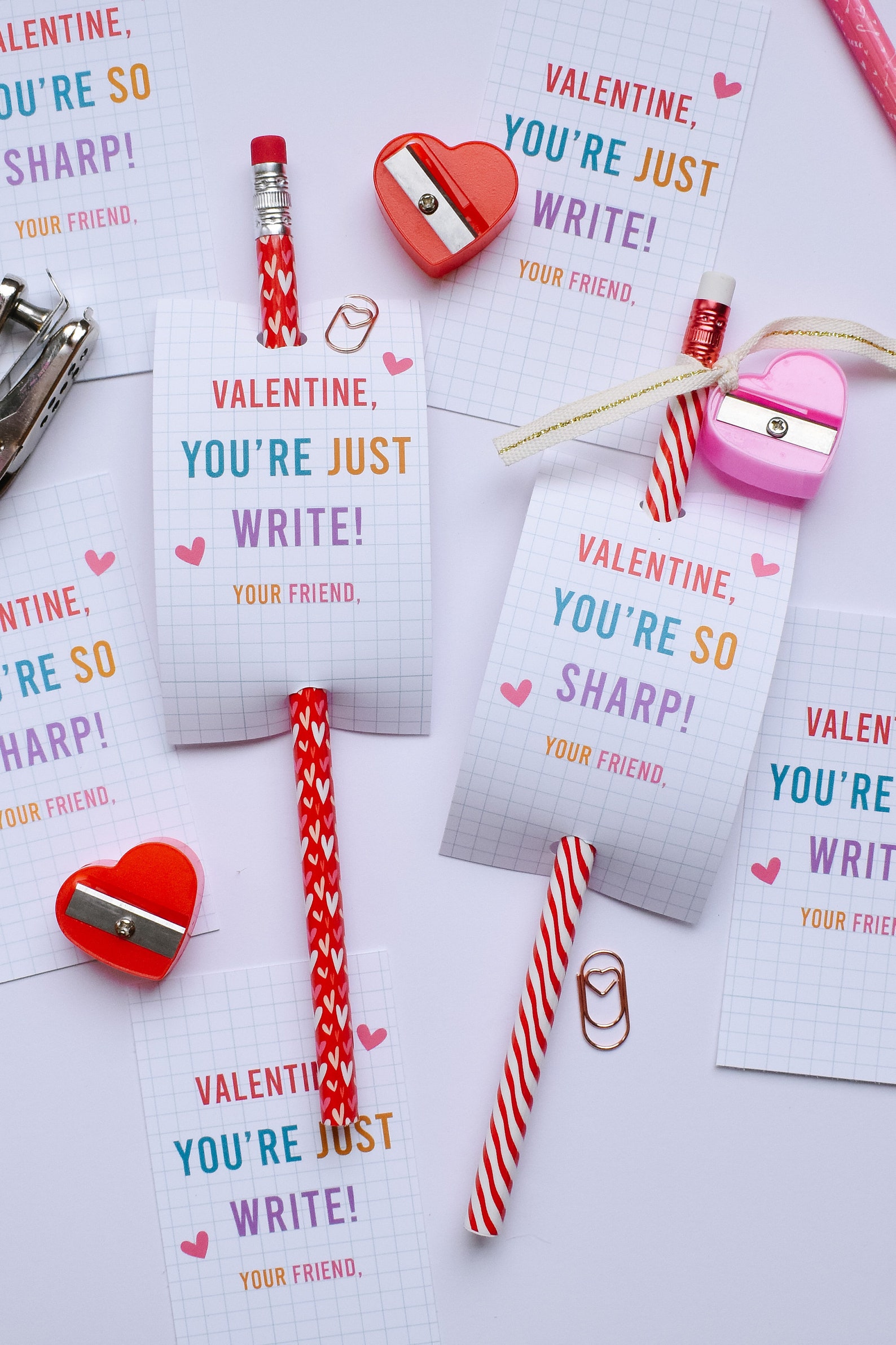 Printable Pencil Valentine Tag, You Are Just Write, Valentines for Kids ...