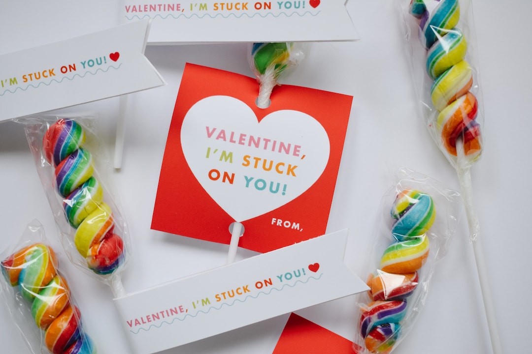 Printable Sucker Valentine Tag, Valentines for Kids, for School, for ...