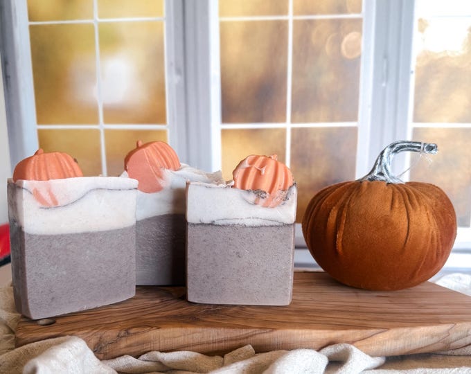 Featured listing image: Pumpkin Cake Goat Milk Soap Bar