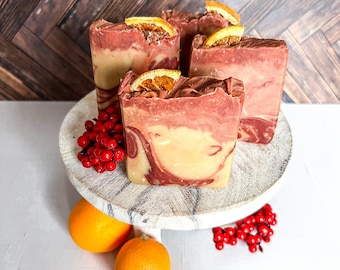 Orange Cranberry Goat Milk Soap Bar