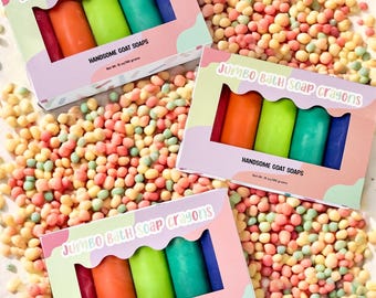 Kids Jumbo Goat Milk Bath Soap Crayon Shaped