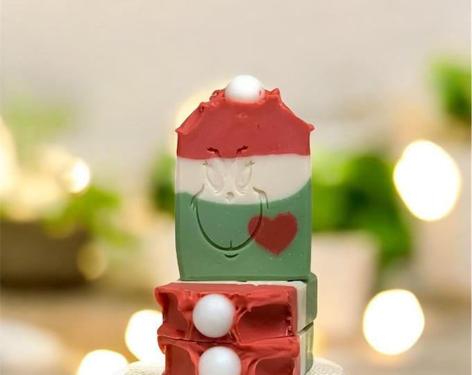 Featured listing image: Grinchmas Christmas Soap Bar
