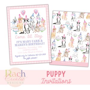 Puppy Party Birthday Invitation