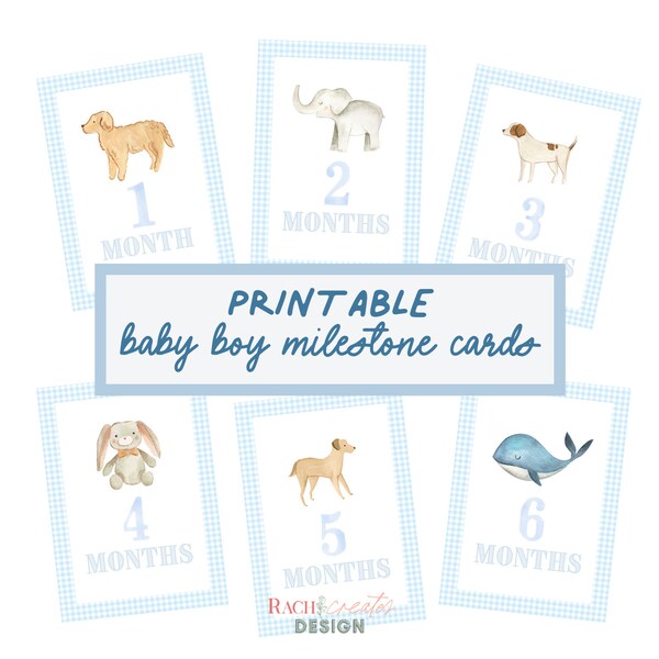 Milestone Cards for Baby Boy