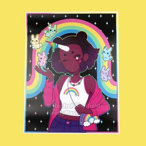 Rainbow Thea Iridescent Foil Poster Print