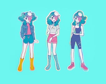 Fashionable Megg Holographic Sticker Set