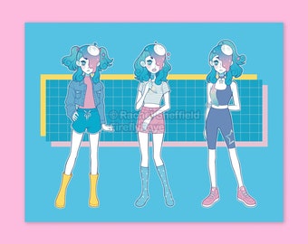 Fashionable Megg Anime Print, Photo Paper