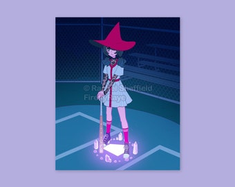 Baseball Witch Print