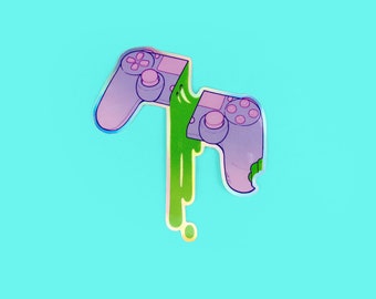 Video Games & Candy Holographic Sticker