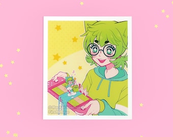 NerdCat "Game World" Small Anime Print, Matte Heavy Cardstock