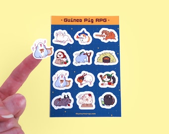 Guinea Pig RPG Matte Sticker Sheet, Kiss-cut, Vinyl