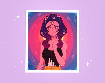 Eira "Many Eyes" Small Anime Print, Matte Heavy Cardstock